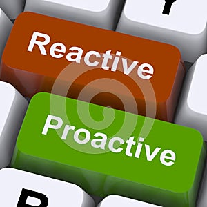 Proactive And Reactive Keys Show Initiative And Improvement photo