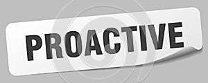 proactive sticker. proactive label