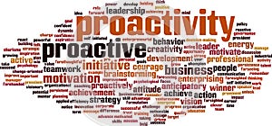 Proactivity word cloud