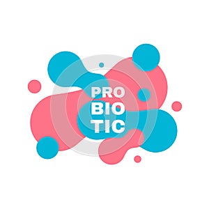 Probiotics Bacteria Vector illustration. Microscopic bacteria