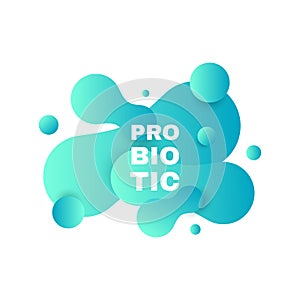 Probiotics Bacteria Vector illustration. Microscopic bacteria