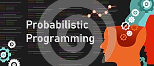 Probabilistic programming coding software line of code probability predicting decision photo