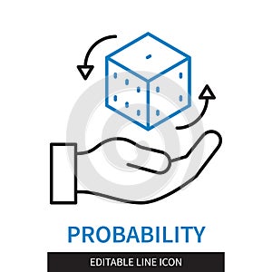 Probability editable line icon