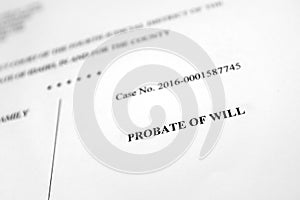 Probate Filings Court Document Estate Planning