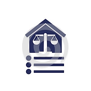 probate law icon with a house