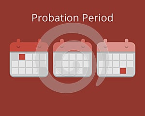 Probation Period of time for new employee to vector photo