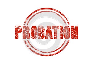 Probation red rubber stamp photo