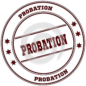 PROBATION simple red stamp photo