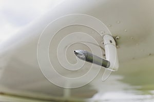 probe Germanwings airplane pressure measurement sensor. close-up