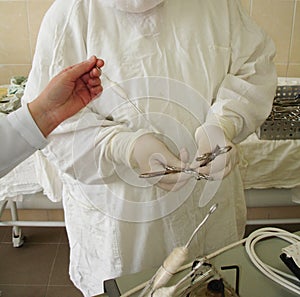 Probe for sterile of surgical instruments