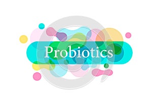 Probiotic bacteria on isolated background. Prebiotic micro lactobacillus icon. Probiotic bacterium for human stomach. Concept