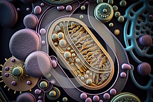 Probiotics Bacteria Biology, microflora. Bowel health, Escherichia coli, colony. Microorganisms under microscope