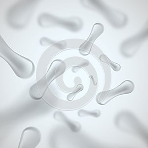 Probiotics Bacteria Vector illustration. Microscopic bacteria closeup.