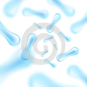 Probiotics Bacteria Vector illustration. Microscopic bacteria closeup.