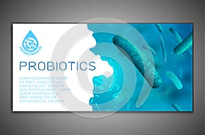 Probiotics vector background