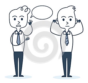 Ignore, bad communication concept vector