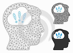 Problem Brainstorm Vector Mesh Network Model and Triangle Mosaic Icon