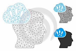 Problem Brainstorm Vector Mesh Wire Frame Model and Triangle Mosaic Icon