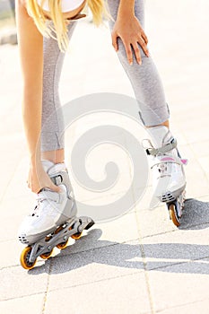 Problem with foot while roller blading photo