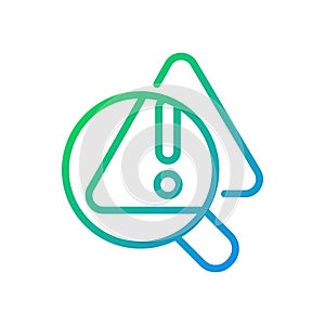 Problem identification pixel perfect gradient linear vector icon