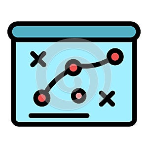 Problem point solving icon color outline vector