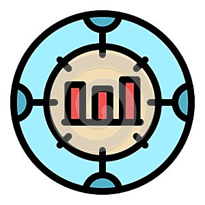 Problem results icon color outline vector