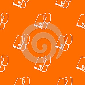 Problem search smartphone pattern vector orange