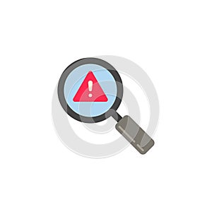 Problem search vector icon symbol find error isolated on white background