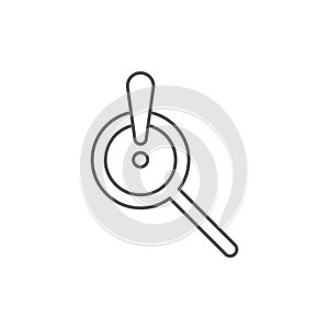 Problem search vector icon symbol find error isolated on white background