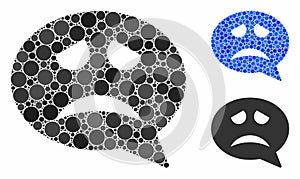Problem smiley message Composition Icon of Round Dots