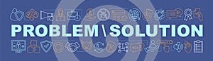 Problem solution word concepts banner