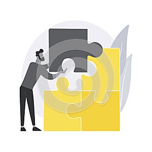 Problem solving abstract concept vector illustration.