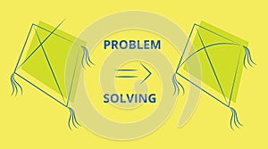 Problem Solving Concept with kite