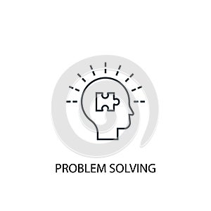 Problem solving concept line icon
