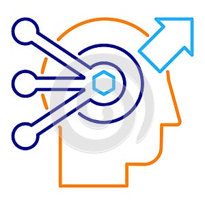 Problem solving and decision making linear vector icon