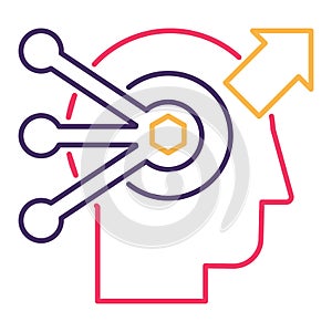 Problem solving and decision making linear vector icon
