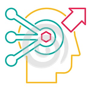 Problem solving and decision making linear vector icon