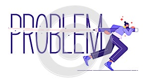 Problem solving or finding solution to solve problem concept