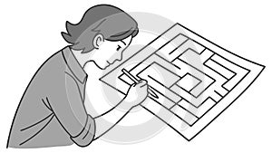 Problem Solving, Finding Solutions, Navigating Challenges, vector design Generative AI