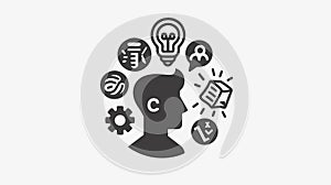 Professional Problem Solving Icon for Assessment Related Designs photo