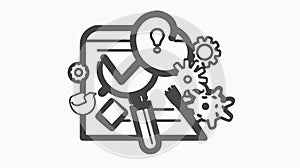 Professional Problem Solving Icon for Assessment Related Designs photo