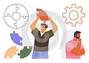 Problem Solving and Idea Generation Through Collaborative Puzzle Assembly