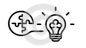 Problem Solving Idea Puzzle. Solution, Strategy, Breakthrough, vector design Generative AI