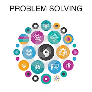 Problem solving Infographic circle