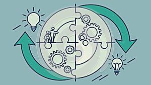 Problem Solving and Innovation Concept, vector design Generative AI