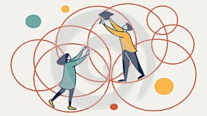 Problem Solving & Innovation People Connecting Dots, vector design Generative AI