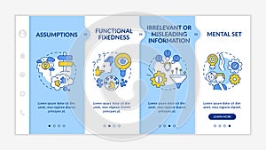 Problem solving issues onboarding vector template