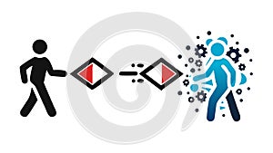 Problem Solving Journey Obstacle Course Vector Concept, vector design Generative AI