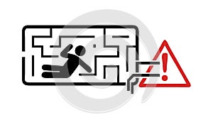 Problem Solving Maze Challenge Strategy Planning, vector design Generative AI