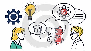 Problem solving network, representing idea and solution process vector design Generative AI